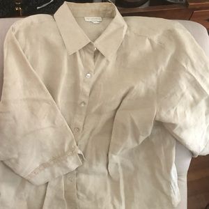 3/4 sleeve linen blouse